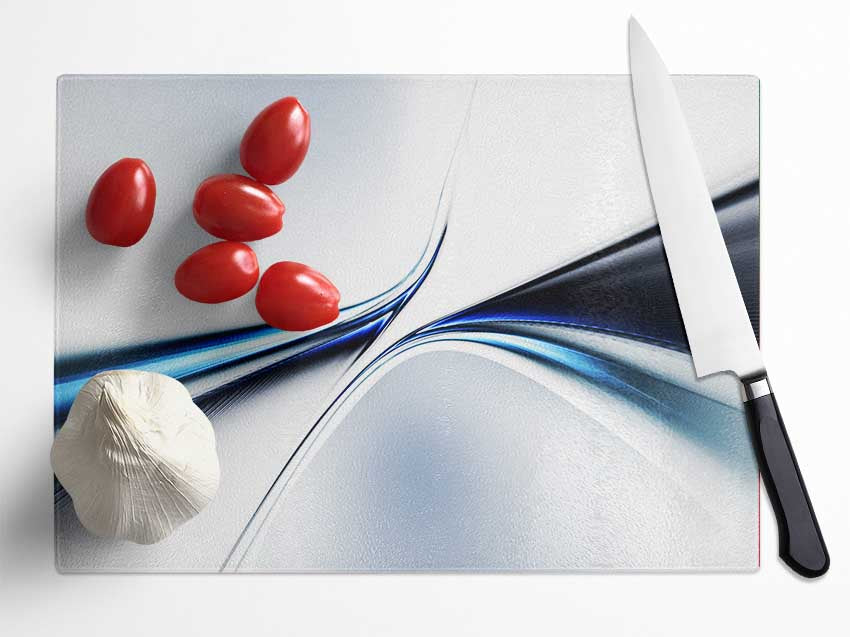 Defined lines meeting Glass Chopping Board