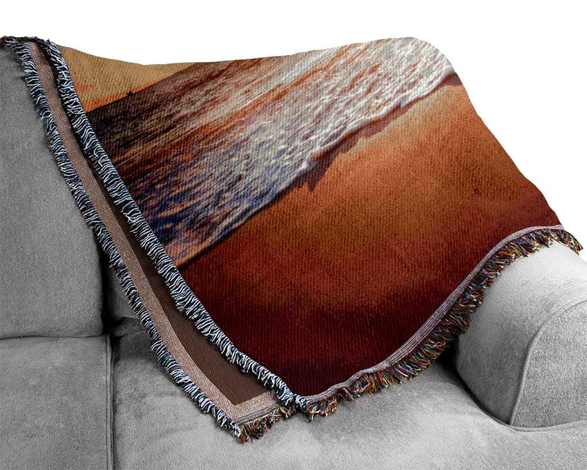 Red sands sea Woven Blanket