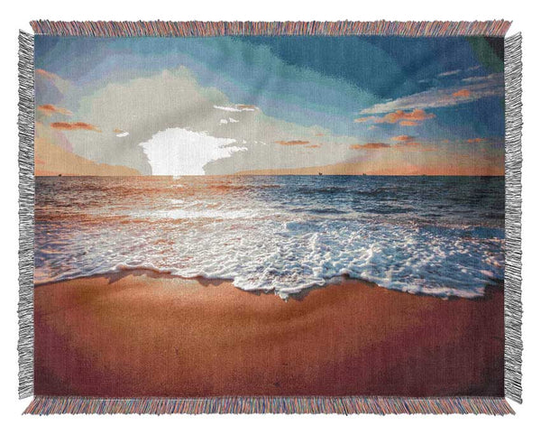 Red sands sea Woven Blanket