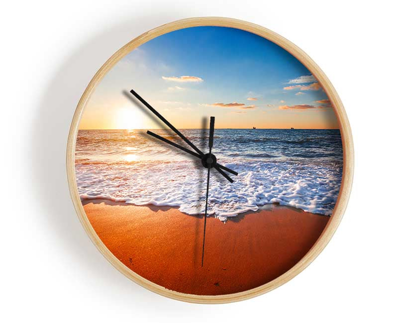 Red sands sea Clock - Wallart-Direct UK