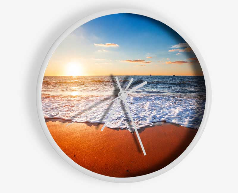 Red sands sea Clock - Wallart-Direct UK