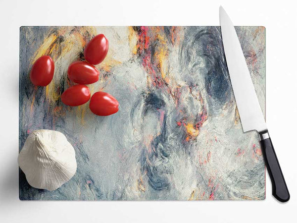 Ash and fire pastels Glass Chopping Board