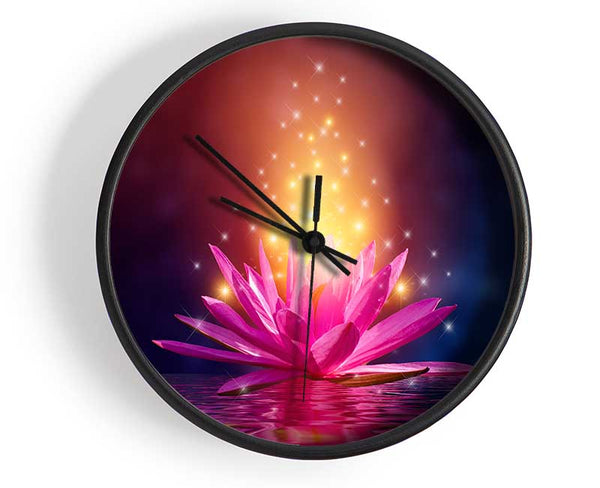 Magical Lillie emitting spores Clock - Wallart-Direct UK