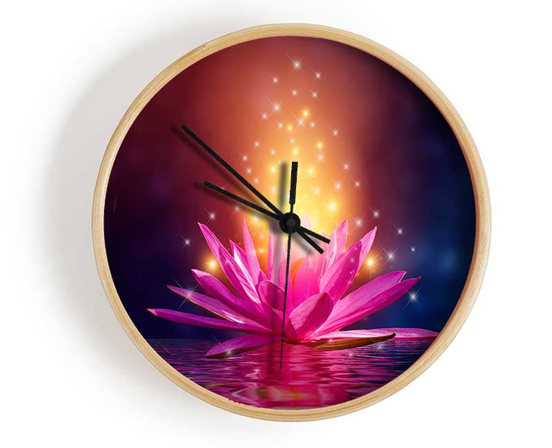 Magical Lillie emitting spores Clock - Wallart-Direct UK