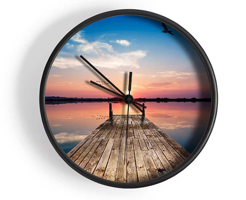 The seaview from the water bridge Clock - Wallart-Direct UK