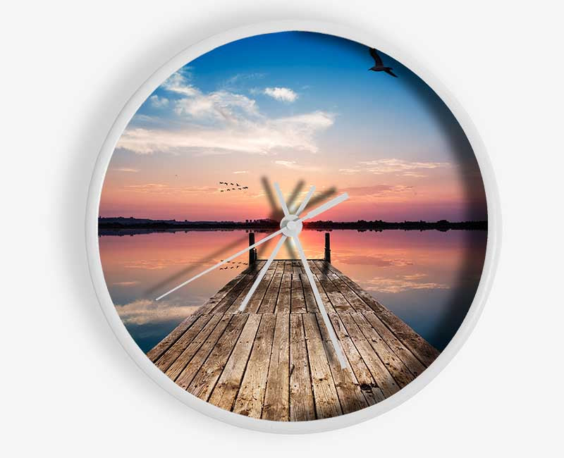 The seaview from the water bridge Clock - Wallart-Direct UK