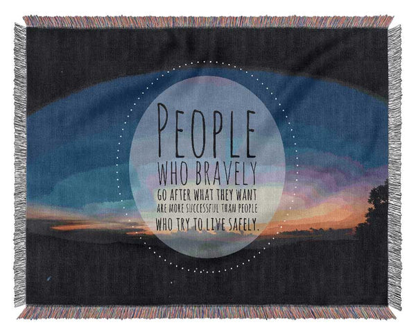 Successful people quote Woven Blanket