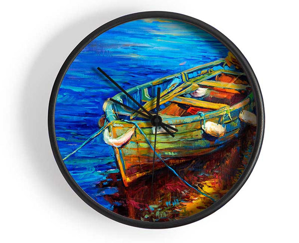 Fishing boat illiustration Clock - Wallart-Direct UK