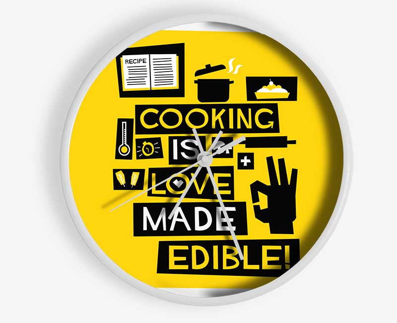 cooking is love made Edible Clock - Wallart-Direct UK