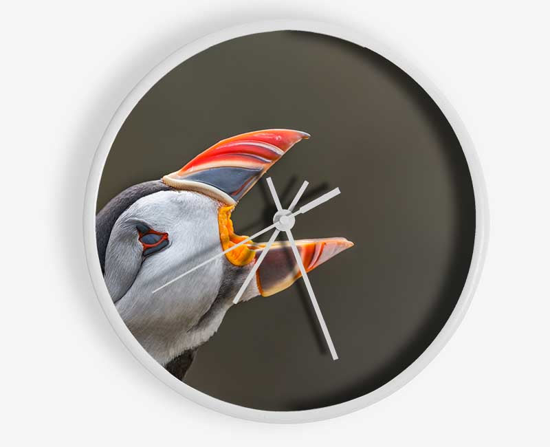 Puffin sounding the alarm Clock - Wallart-Direct UK