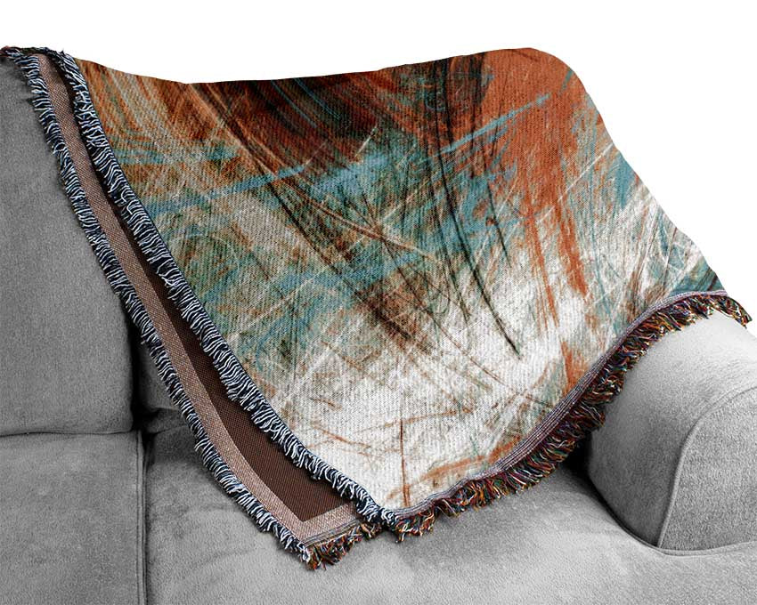 Fire and Ice explosion Woven Blanket