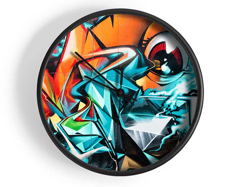 Awesome Graffiti art in space Clock - Wallart-Direct UK