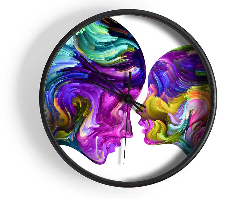 Soul connection of colour and vibrance Clock - Wallart-Direct UK