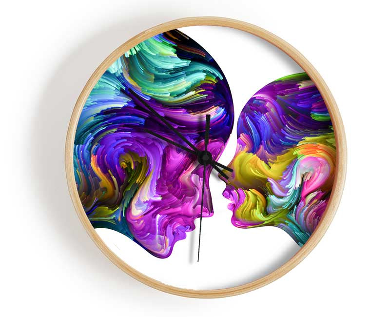 Soul connection of colour and vibrance Clock - Wallart-Direct UK