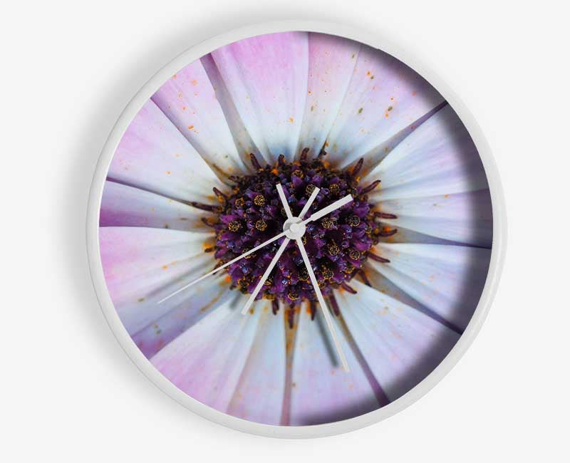 Purple flower close up and personal Clock - Wallart-Direct UK