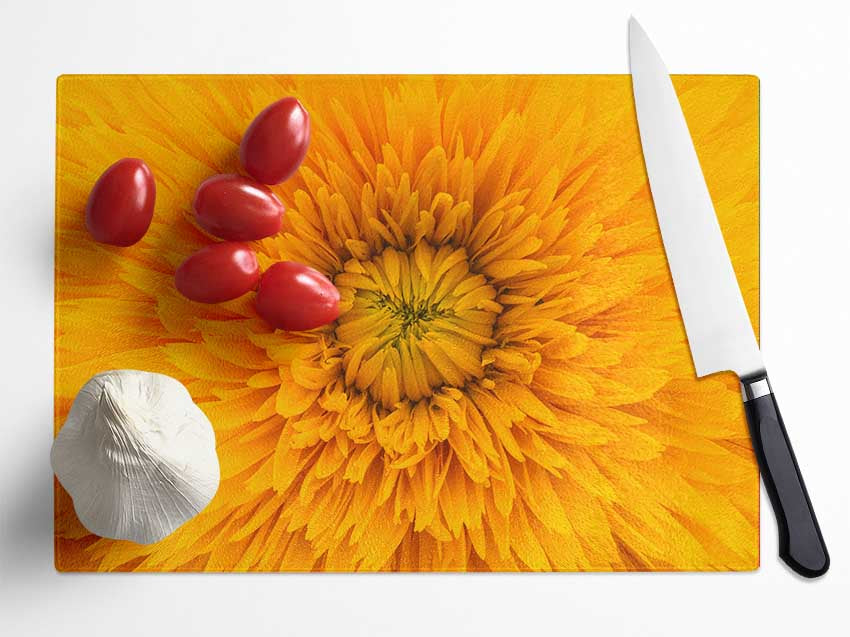 Gorgeous yellow flower delight Glass Chopping Board