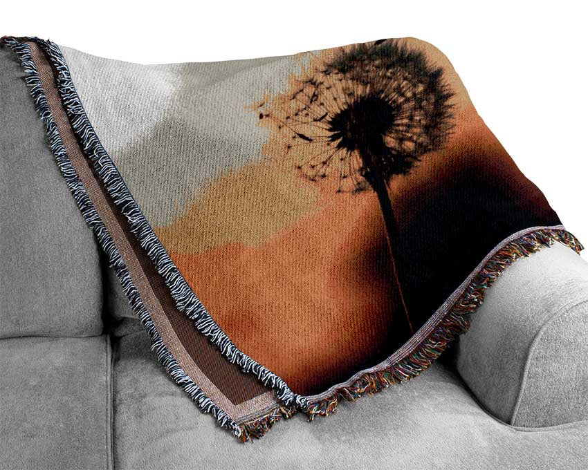 Dandellion Seeds floating Woven Blanket