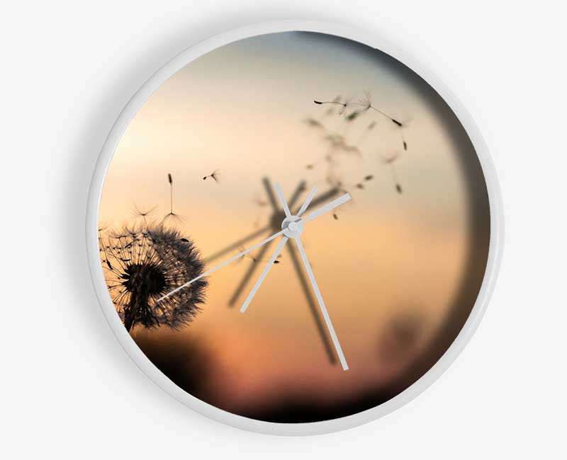 Dandellion Seeds floating Clock - Wallart-Direct UK