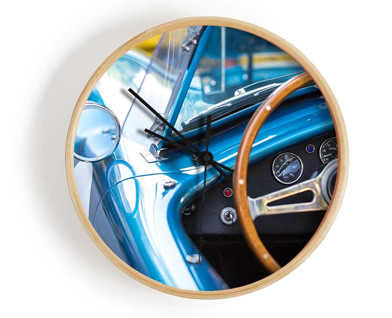 Inside perspective sports car Clock - Wallart-Direct UK