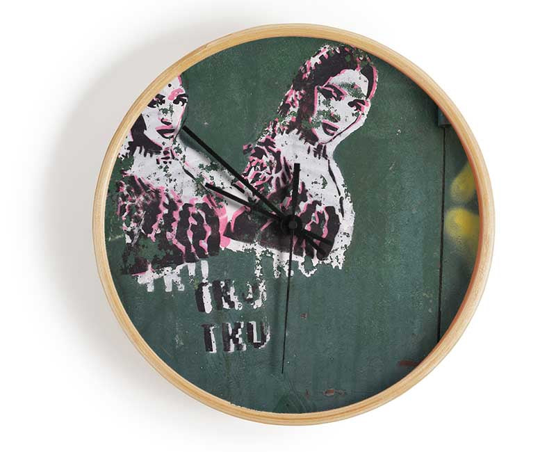 Indian graffiti Clock - Wallart-Direct UK