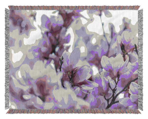 Lilac flowers striking detail Woven Blanket