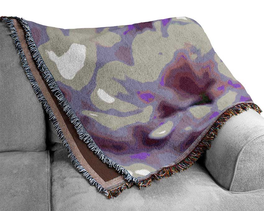 Lilac flowers striking detail Woven Blanket