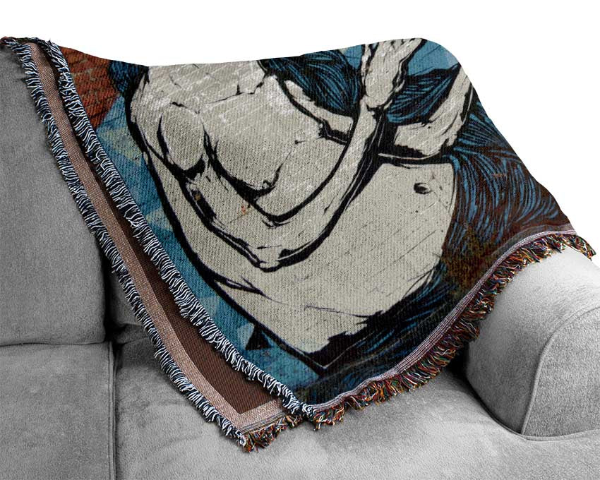 Big statement graffiti Woven Blanket