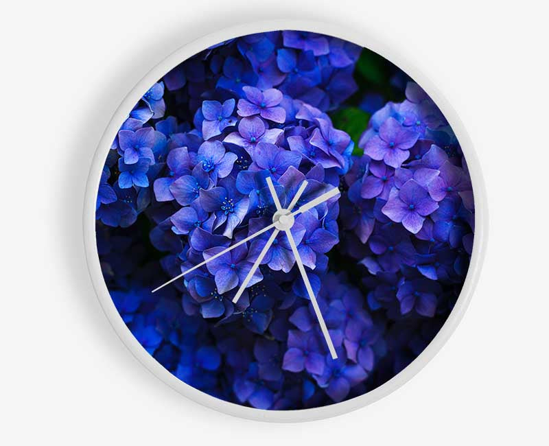 Purple flowers bunched Clock - Wallart-Direct UK