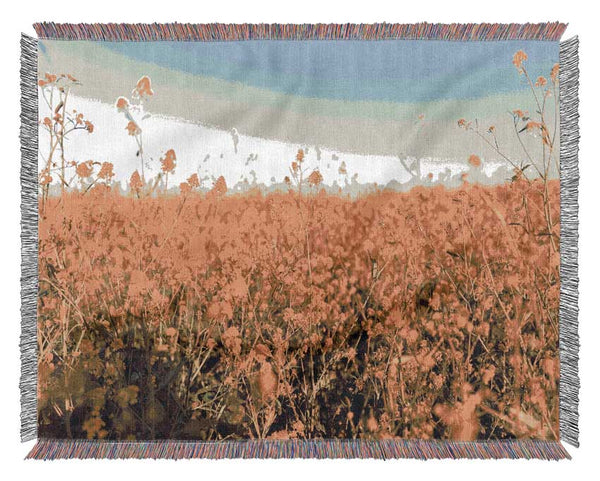 Summer harvest fields Woven Blanket