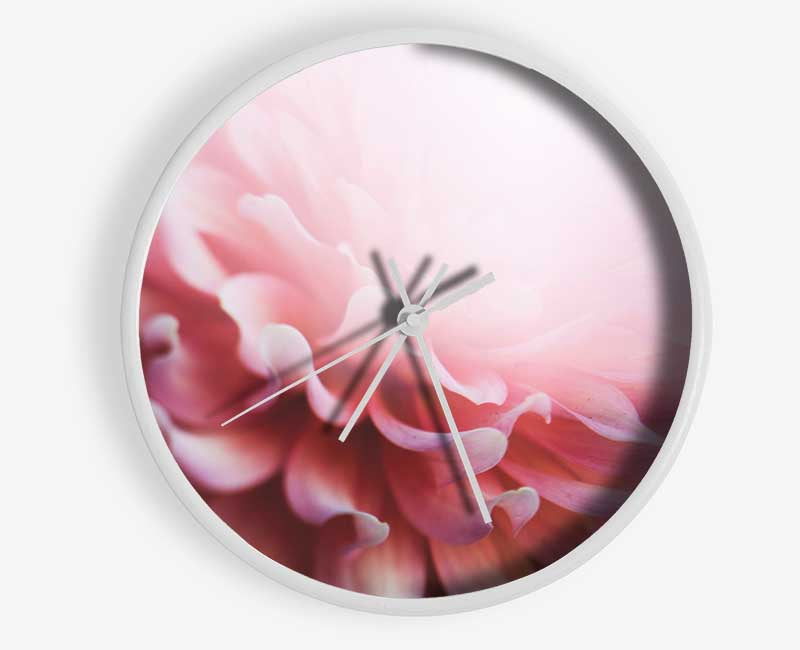 pink flower opening inside Clock - Wallart-Direct UK