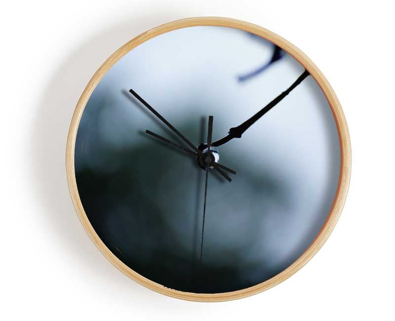 Singele droplet on a twig Clock - Wallart-Direct UK