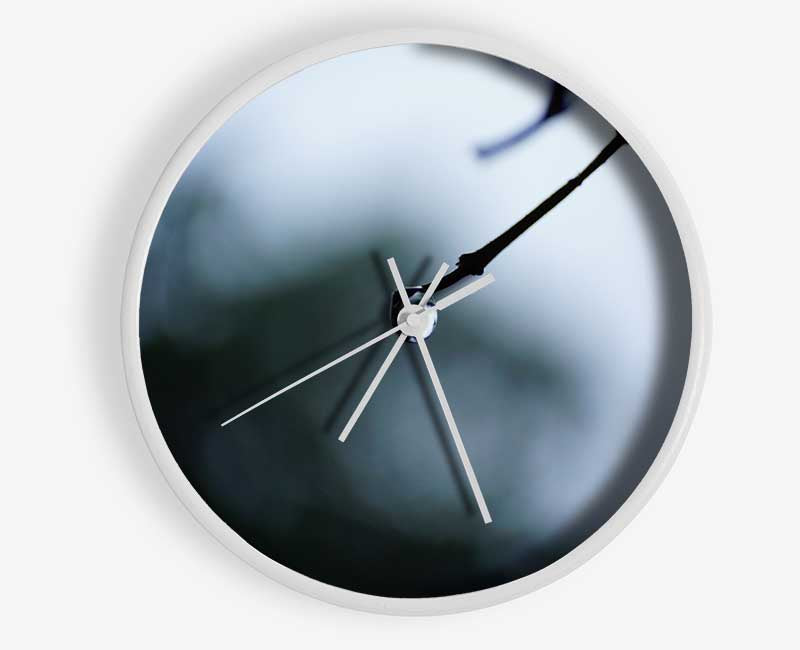 Singele droplet on a twig Clock - Wallart-Direct UK