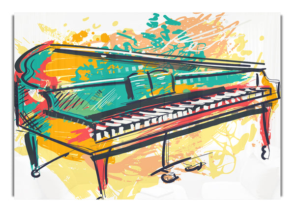 Grand piano in colour