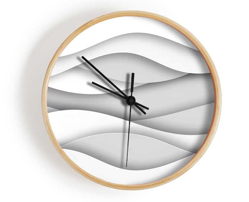 Horizontal lines of curviture Clock - Wallart-Direct UK