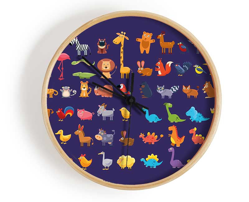 Collection of kids cartoons Clock - Wallart-Direct UK