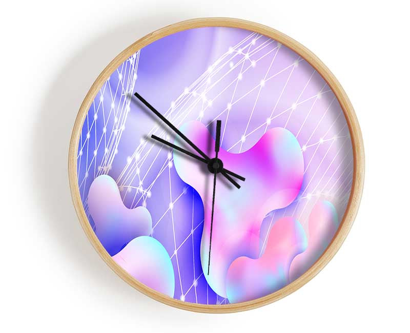 Grids and curvitures Clock - Wallart-Direct UK