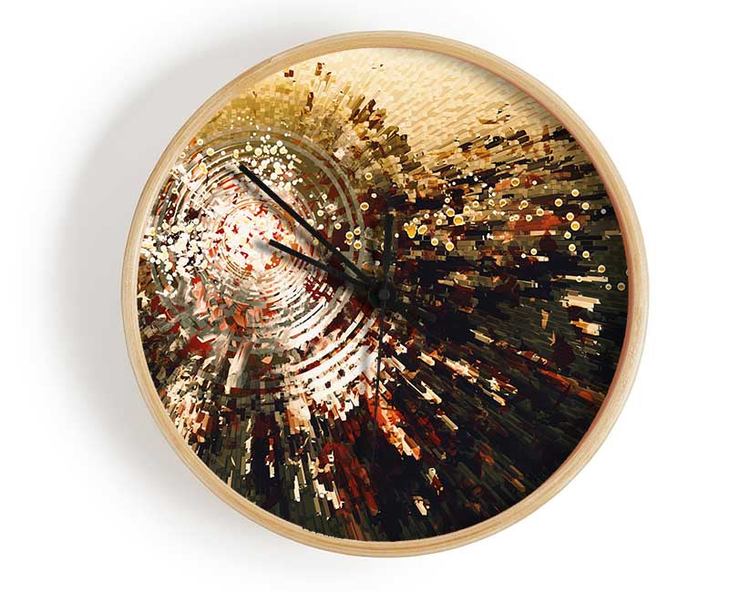 Circular explosion of cubes Clock - Wallart-Direct UK