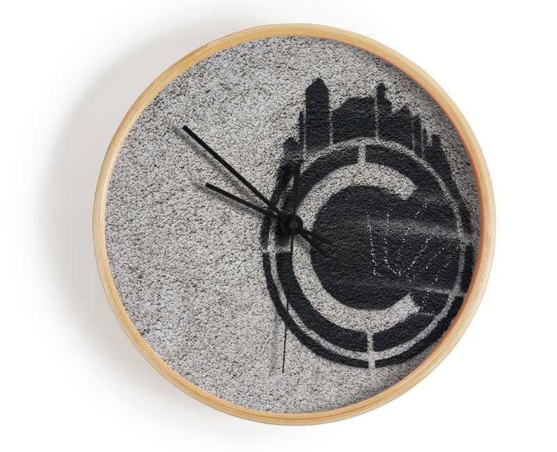 Circle spray shapes Clock - Wallart-Direct UK