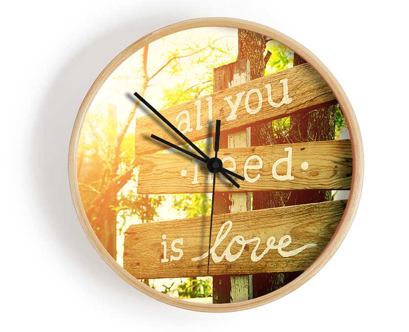 All You Need Is Love Clock - Wallart-Direct UK