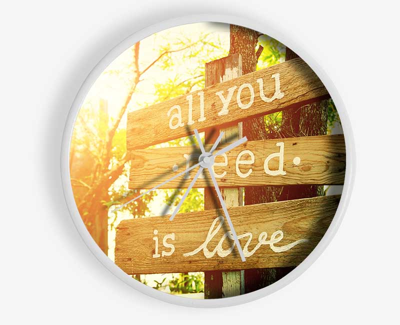 All You Need Is Love Clock - Wallart-Direct UK