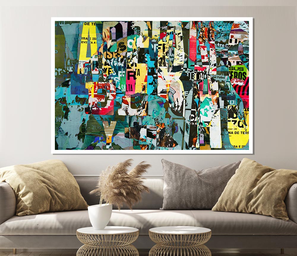 Graphic Collage Print Poster Wall Art