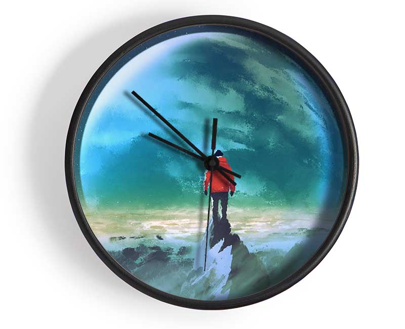 Staring At The Moon Watercolour Clock - Wallart-Direct UK