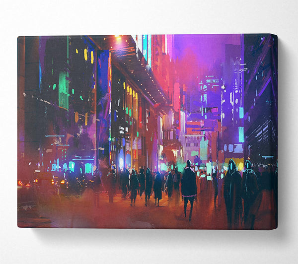 Picture of City Of Night People Canvas Print Wall Art