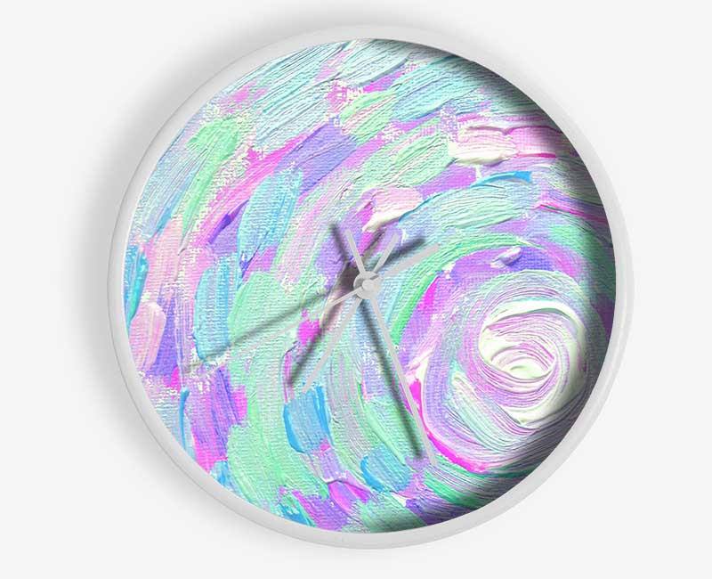 Swirl Of Strokes Clock - Wallart-Direct UK