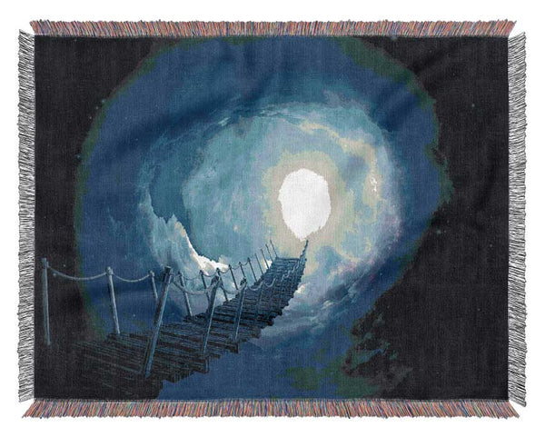 The Bridge Into The Skies Woven Blanket