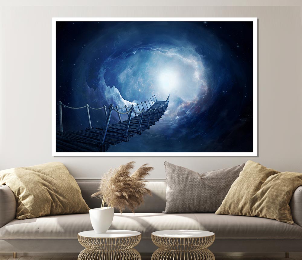 The Bridge Into The Skies Print Poster Wall Art