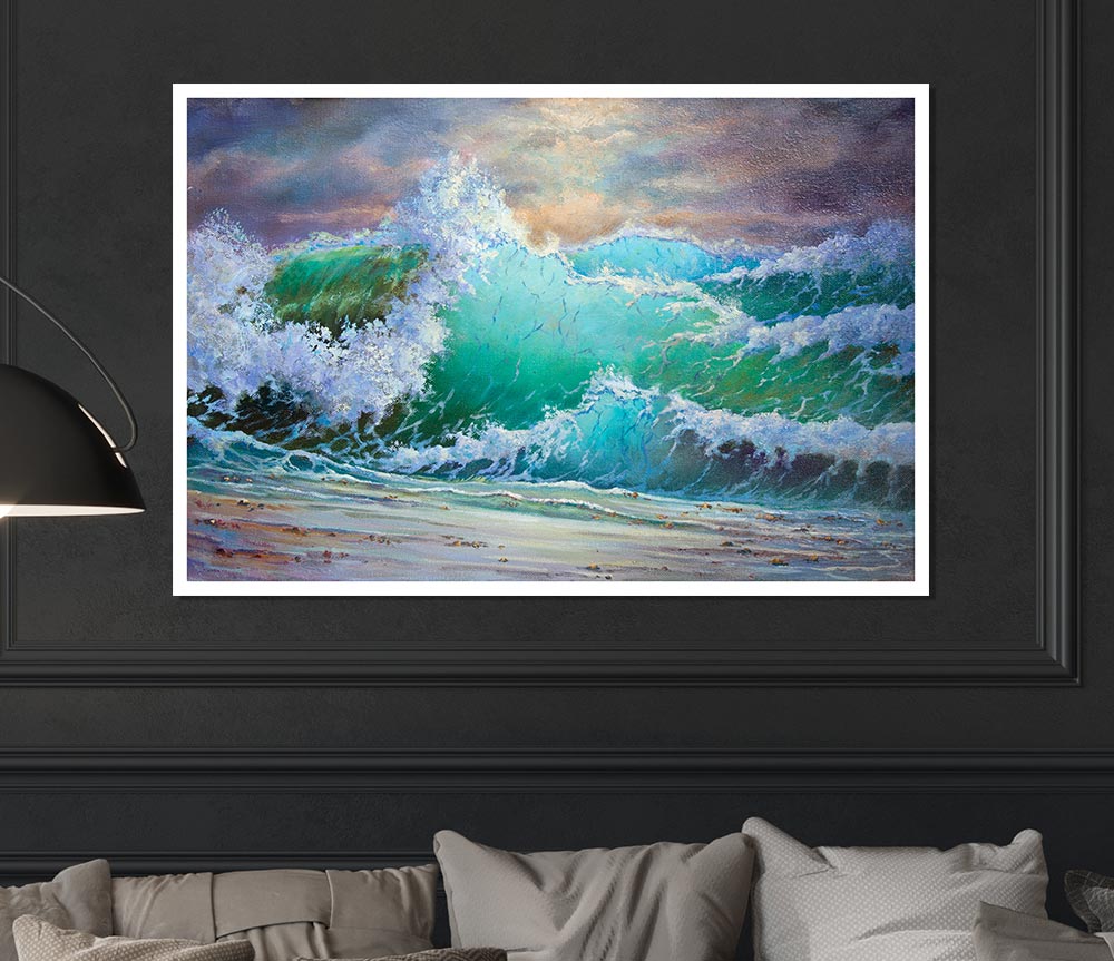 Crashing Waters Of Paint Print Poster Wall Art