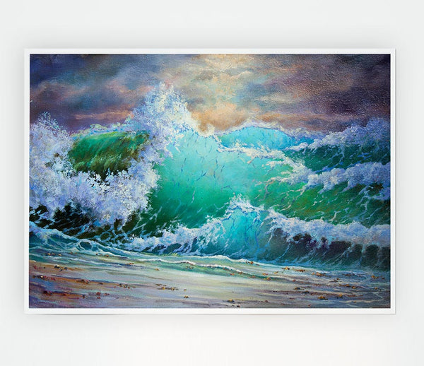 Crashing Waters Of Paint Print Poster Wall Art