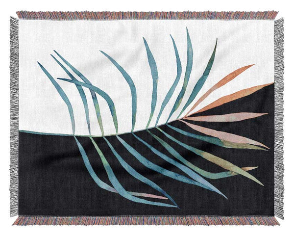 Palm Leaf Mid Century Woven Blanket