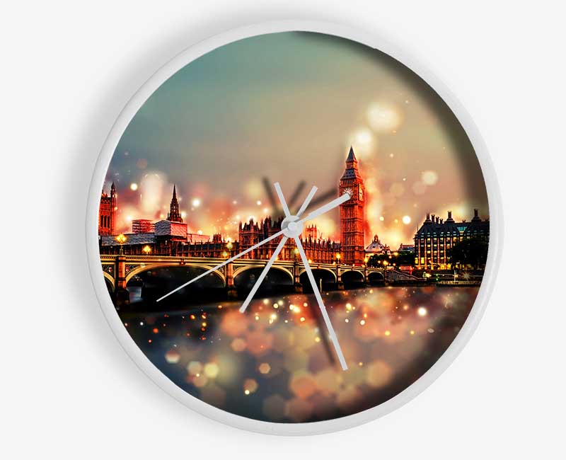 Bokeh London Houses Of Parliament Clock - Wallart-Direct UK